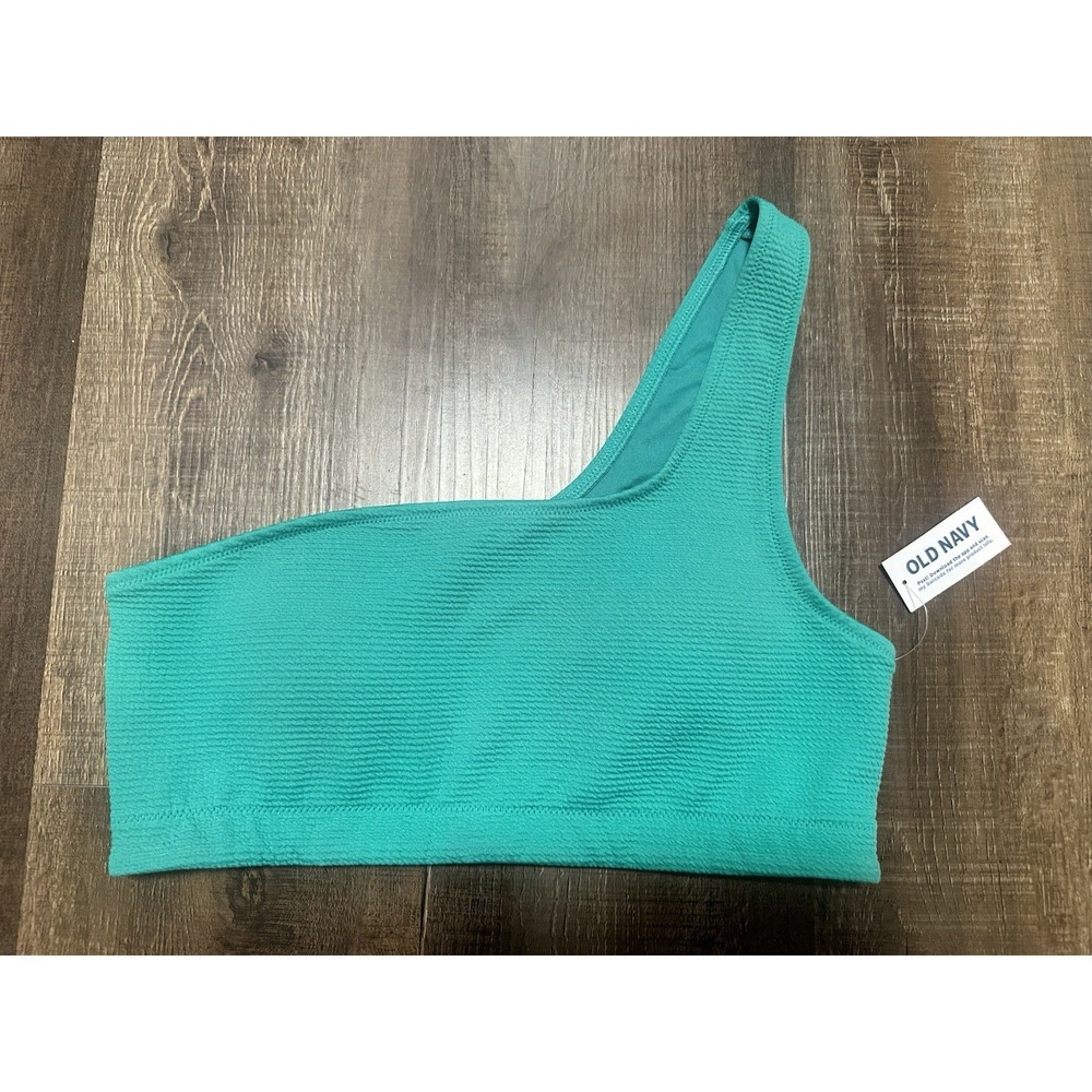 Old Navy NWT Teal One Shoulder Swim Top‎ Large